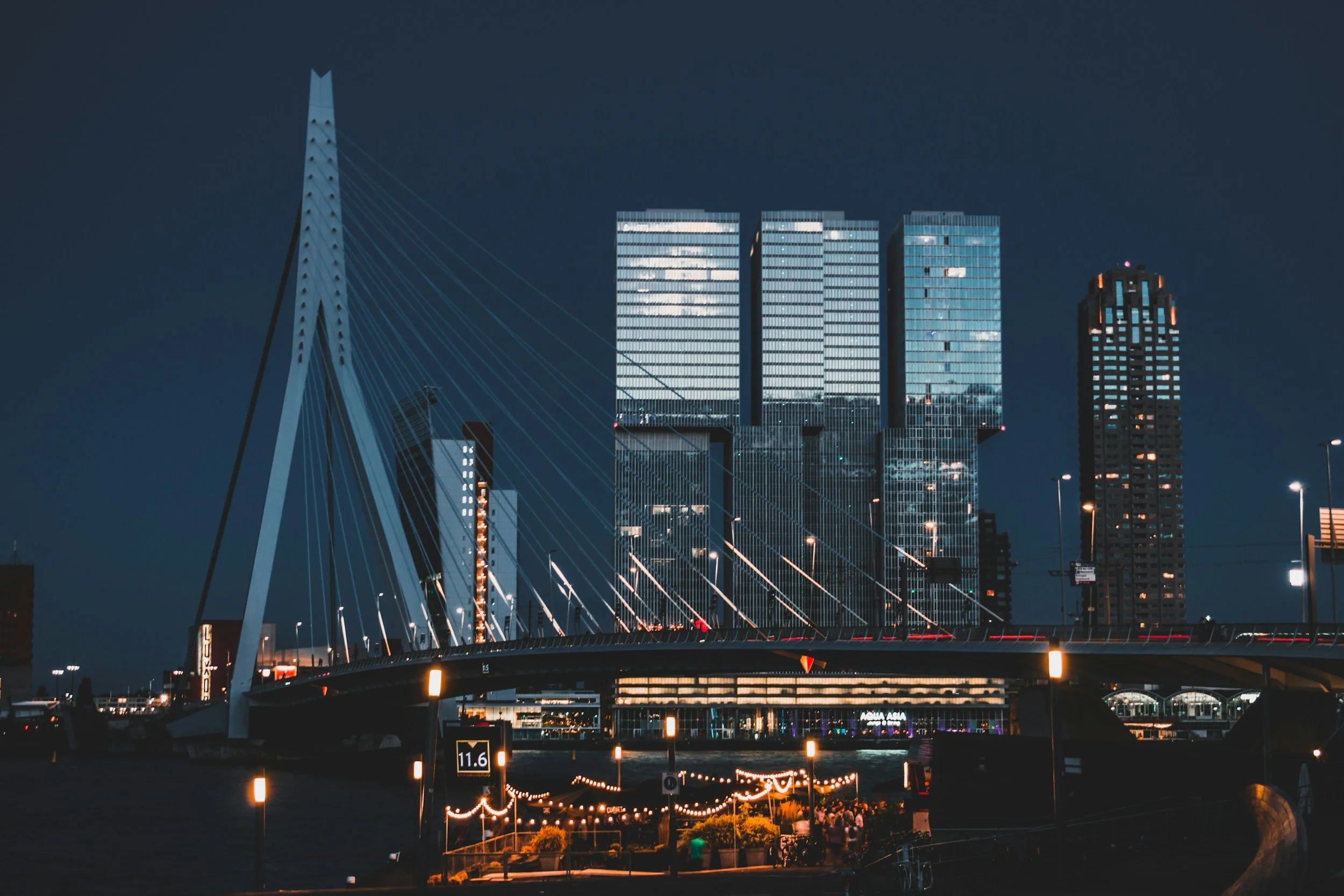 Erasmus brug by night